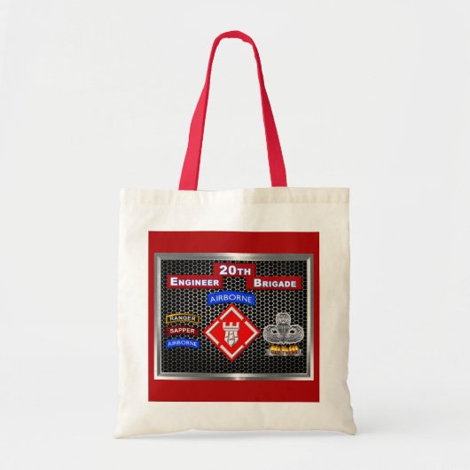 Hoogste 20e werktuigkundige brigade-in de lucht tote bag (Voorkant)