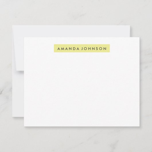 Hoogste A2-bankroet - Lemongeel Notitiekaartje (Voorkant)