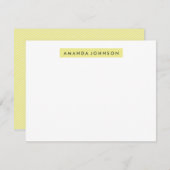 Hoogste A2-bankroet - Lemongeel Notitiekaartje (Voorkant / Achterkant)