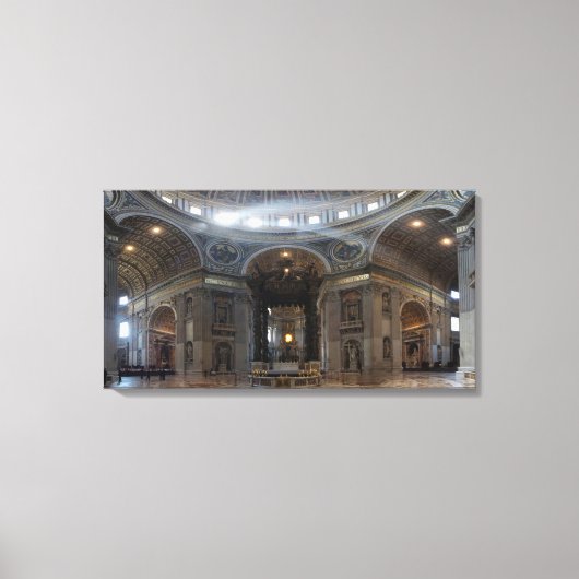 Hoogste Alter Saint Peter's Basilica de Baldacchin Canvas Afdruk (Voorkant)