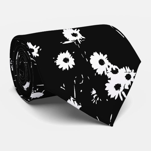 Hoogste Contrast Daisy Lawn 02 Stropdas (Opgerold)