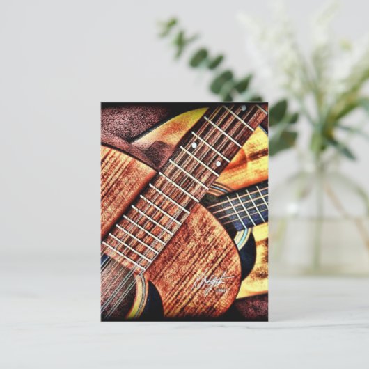 Hoogste contrastgitaren briefkaart (Staand voorkant)