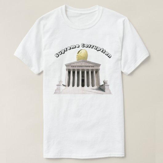 Hoogste corruptie - GELIJKE RECHTVAARDIGHEID ONDER T-shirt (Design voorkant)
