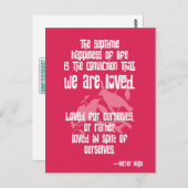 Hoogste geluk van het leven van Victor Hugo Briefkaart (Voorkant / Achterkant)