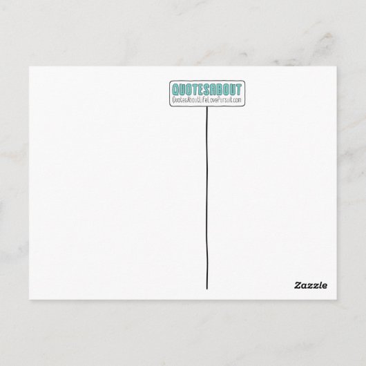 Hoogste geluk van het leven van Victor Hugo Briefkaart (Achterkant)