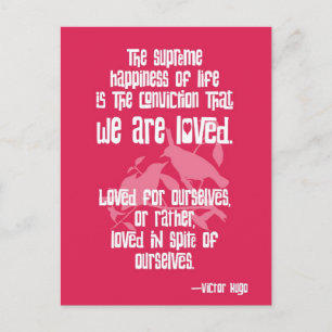 Hoogste geluk van het leven van Victor Hugo Briefkaart