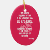 Hoogste geluk van het leven van Victor Hugo Keramisch Ornament (Achterkant)