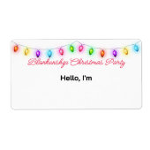 Hoogste Grens Kerstmislichten Document Etiket Naam (Voorkant)