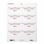 Hoogste Grens Kerstmislichten Document Etiket Naam (Full Sheet)