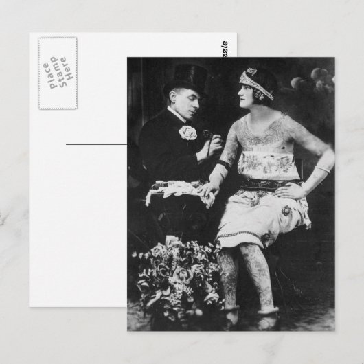 Hoogste hoeden en Tattoos Briefkaart (Voorkant / Achterkant)