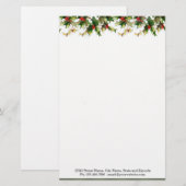 Hoogste Holly-rand Briefpapier (Voorkant / Achterkant)