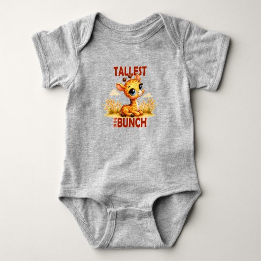 Hoogste in de Bunch pun Schattigee Baby Giraffe ca Romper (Voorkant)