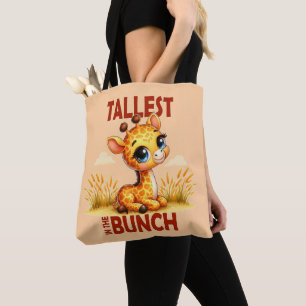Hoogste in de Bunch pun Schattigee Baby Giraffe ca Tote Bag