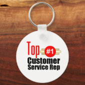 Hoogste klantenservice Rep Sleutelhanger (Voorkant)