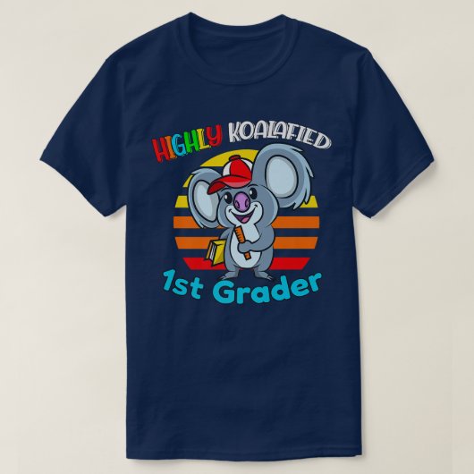Hoogste Koalafied 1ste Grader Terug naar school Ko T-shirt (Design voorkant)