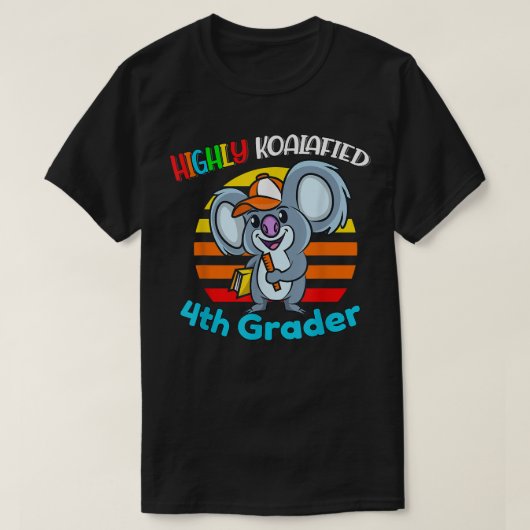 Hoogste Koalafied 4e Grader Terug naar school Koal T-shirt (Design voorkant)