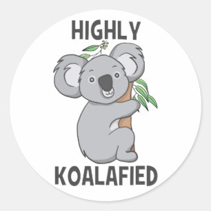 Hoogste Koalafied Koala Classic Round Sticker