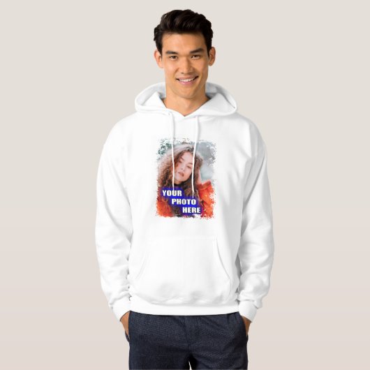 Hoogste kwaliteit Gepersonaliseerd Mannen Basisgeb Hoodie (Voorkant volledig)