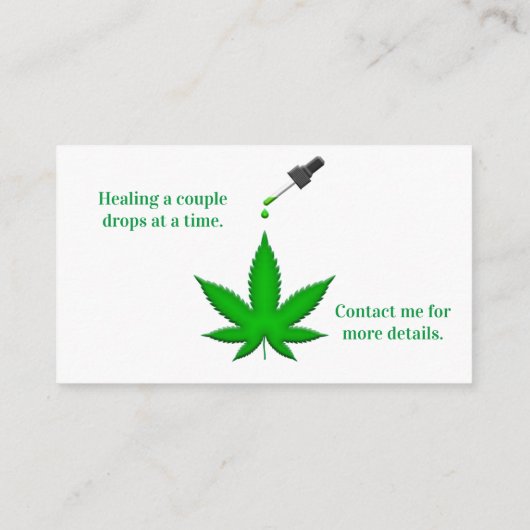 Hoogste kwaliteit hemp-afgeleide CBD-olie beschikb Visitekaartje (Achterkant)