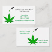 Hoogste kwaliteit hemp-afgeleide CBD-olie beschikb Visitekaartje (Voorkant / Achterkant)