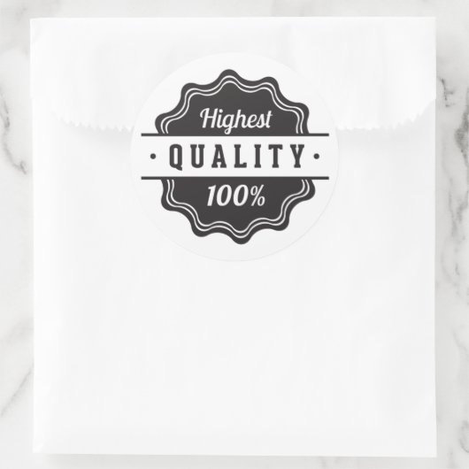 Hoogste kwaliteit ronde sticker (Tas)