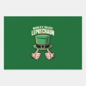 Hoogste Leprechaun Funny Irish Humor ter wereld Inpakpapier Vel (Voorkant)