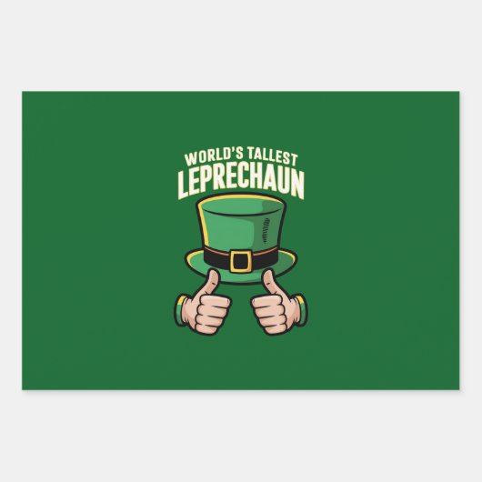Hoogste Leprechaun Funny Irish Humor ter wereld Inpakpapier Vel (Voorkant)
