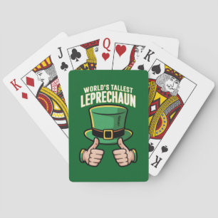Hoogste Leprechaun Funny Irish Humor ter wereld Pokerkaarten