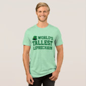 Hoogste Leprechaun Grappige St Patricks Dag Tri-Blend Shirt (Voorkant volledig)