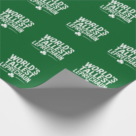 Hoogste Leprechaun St. Patrick's Day ter wereld Cadeaupapier (Hoek)