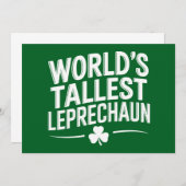 Hoogste Leprechaun St. Patrick's Day ter wereld Kaart (Voorkant / Achterkant)