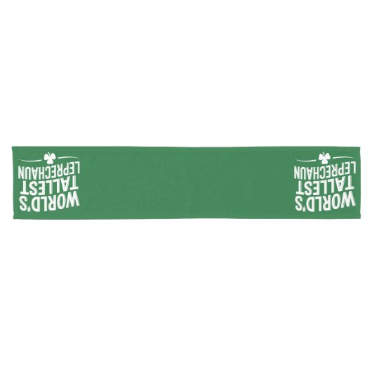 Hoogste Leprechaun St. Patrick's Day ter wereld Korte Tafelloper (Horizontaal)