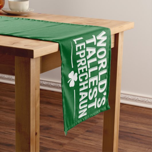 Hoogste Leprechaun St. Patrick's Day ter wereld Korte Tafelloper (Voorbeeld)