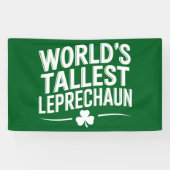 Hoogste Leprechaun St. Patrick's Day ter wereld Spandoek (Horizontaal)