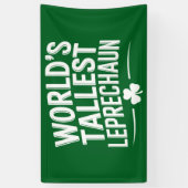 Hoogste Leprechaun St. Patrick's Day ter wereld Spandoek (Verticaal)