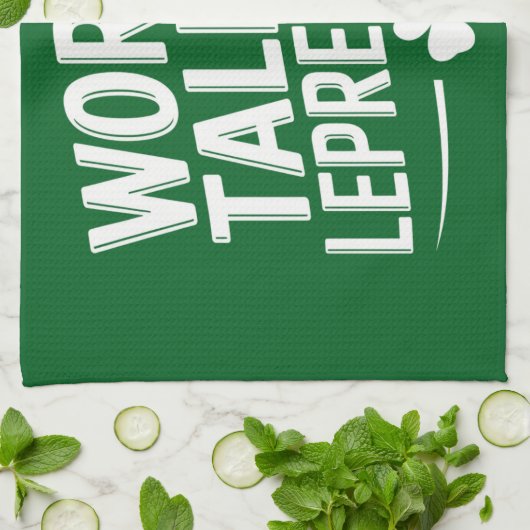 Hoogste Leprechaun St. Patrick's Day ter wereld Theedoek (Gevouwen)