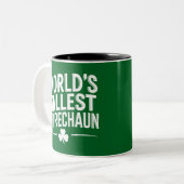 Hoogste Leprechaun St. Patrick's Day ter wereld Tweekleurige Koffiemok (Voorkant links)