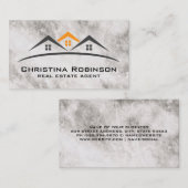Hoogste Logo voor dakbedekking | Marmer Texture Visitekaartje (Voorkant / Achterkant)