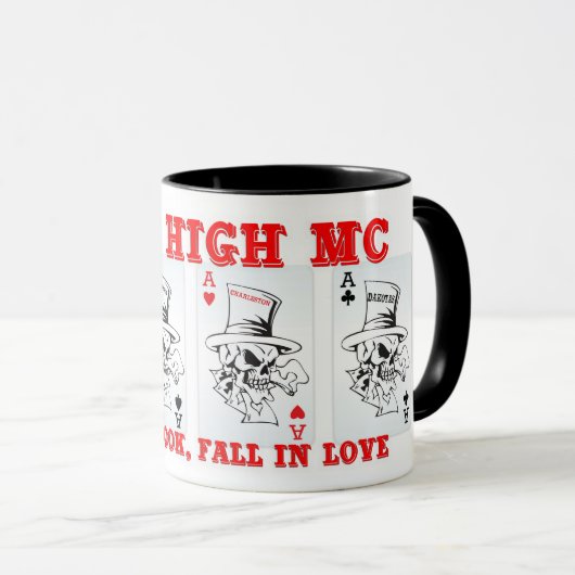 Hoogste MC-Mok van Aces (zwart) Mok (Voorkant rechts)