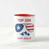 Hoogste persoon Amerikaanse luchtmacht Vighter Jet Mok (Midden)