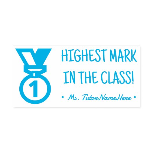 "HOOGSTE PUNT IN DE KLAS!" Tutor Rubber Stamp Zelfinktende Stempel (Design)