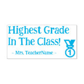 "Hoogste rang in de klasse!" Rubberstempel Zelfinktende Stempel (Design)