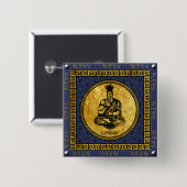 Hoogste Royalty First Buddhist Button Square (BLU) (Voorkant /achterkant)