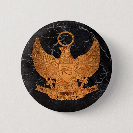 Hoogste Royalty Het Heru-Button (Blck, Gold) Ronde Button 5,7 Cm (Voorkant)