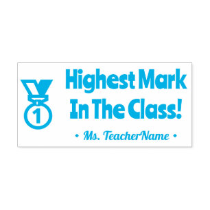 "Hoogste score van de klas!" Tutor Rubber Stamp Zelfinktende Stempel