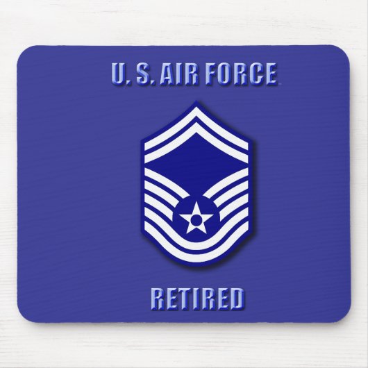 Hoogste Sergeant-Veldwebel USAF Mini Basketbalring Muismat (Voorkant)
