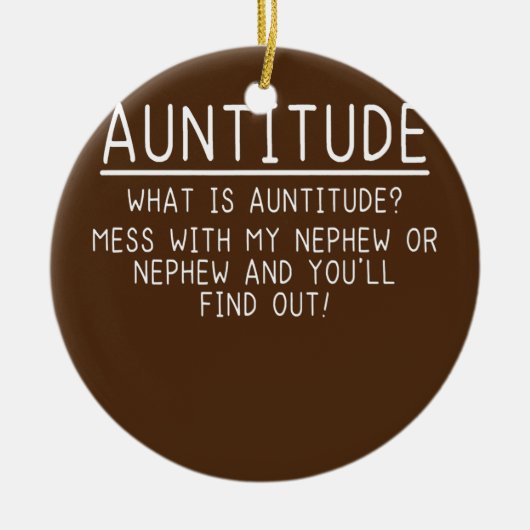 Hoogste tante van Nephew Gift Keramisch Ornament (Voorkant)