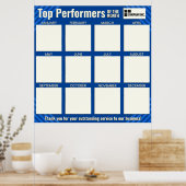 hoogste uitvoerder werknemer van de maandfoto vert poster (Keuken)