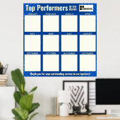 hoogste uitvoerder werknemer van de maandfoto vert poster (Thuiskantoor)