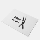 Hoogste vier rotatievoetafdruk (hoge vijf) deurmat (Schuin)